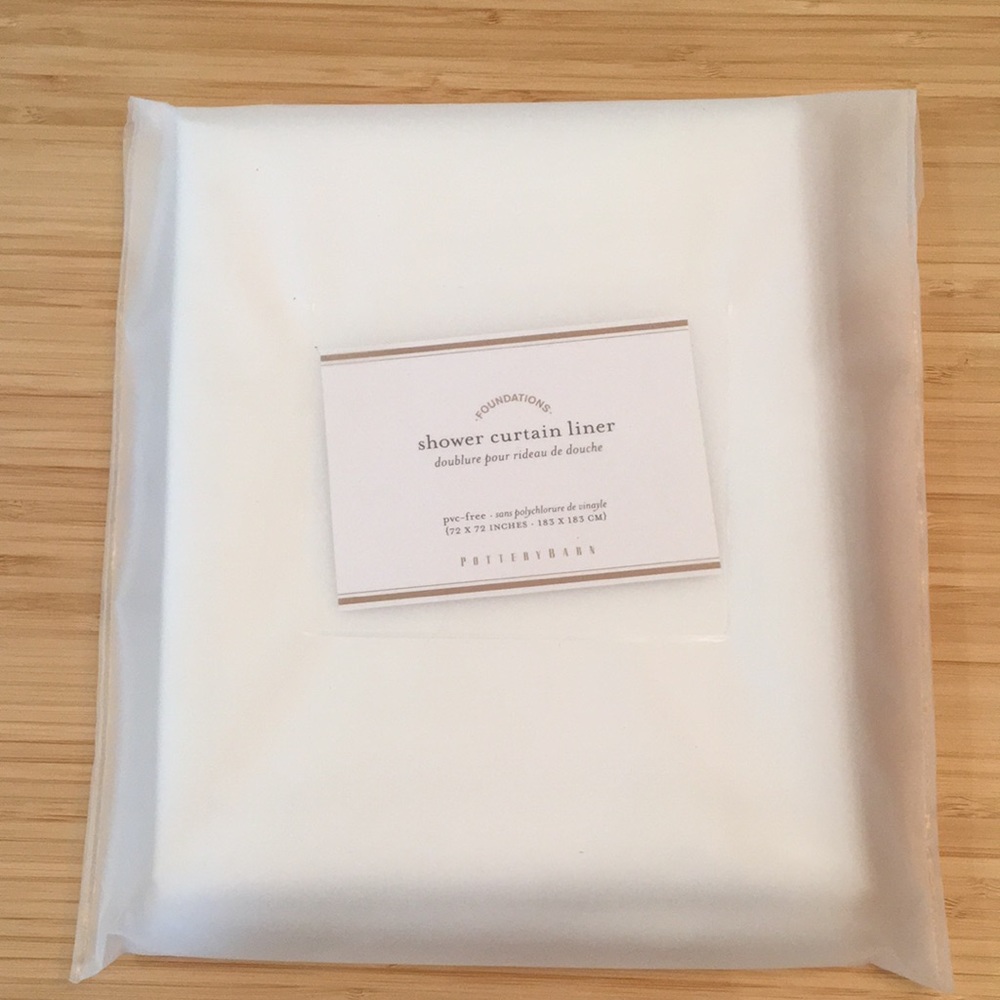 Pottery Barn Shower Curtain Liner, White
